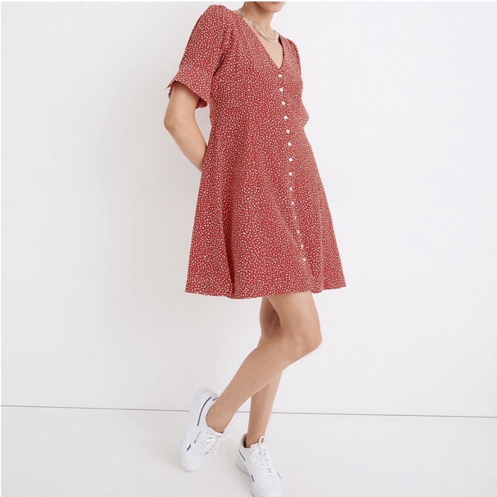 NWT flirty, cute, silk Madewell dress